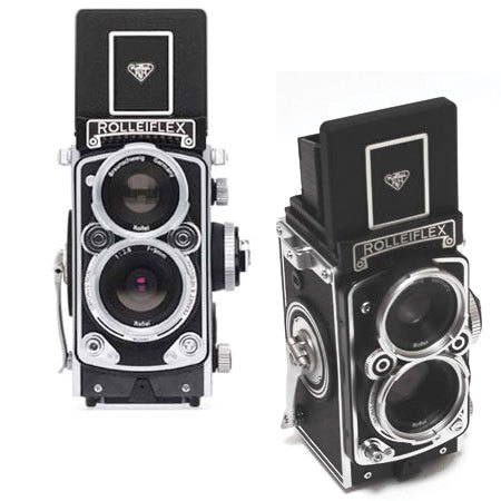 Rollei Twin Lens 3.1 MP Rolleiflex Mini Digital Camera, Square Format, Waist Level Viewfinder with Pop-up Hood, 0.9" Color LC