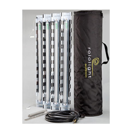 Rololight Softbox 2GO 25" 4 Light Unit, with 21"/53cm 14 Watt Daylight Balanced 6500K Fluorescent Tubes