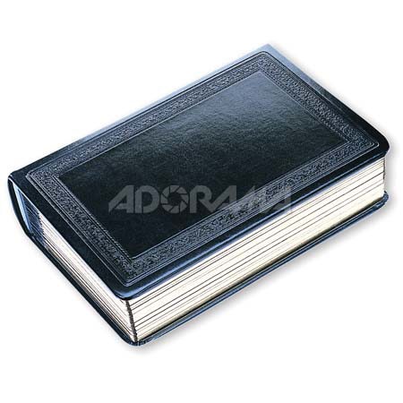 Renaissance Albums -Cortina Album Cover, Up to 5x5, 30 Page Capacity, Black Durapelle, Embossing