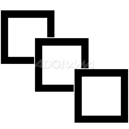 Renaissance Albums - Slip-In Mat, Black with Black Stamping, 1-5x5 Square Opening, 3 Mats