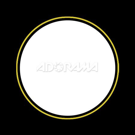 Renaissance Albums - Slip-In Mat, Black with Gold Stamping, 1-5x5 Circle Opening, 1 Mat