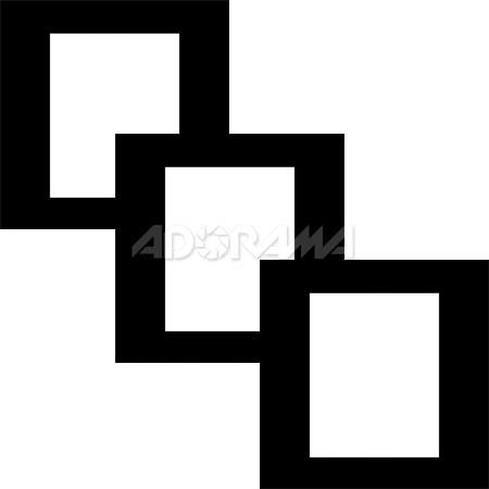 Renaissance Albums - Slip-In Mat, Black with Black Stamping, 1-4x5 Rectangular Opening, 3 Mats