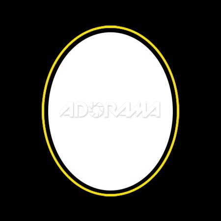 Renaissance Albums - Slip-In Mat, Black with Gold Stamping, 1-4x5 Oval Opening, 1 Mat