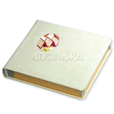 Renaissance Albums - Milano Album Cover, Large (up to 10x10), 15 Page Capacity, Pearl Durapelle, Oval Image Opening