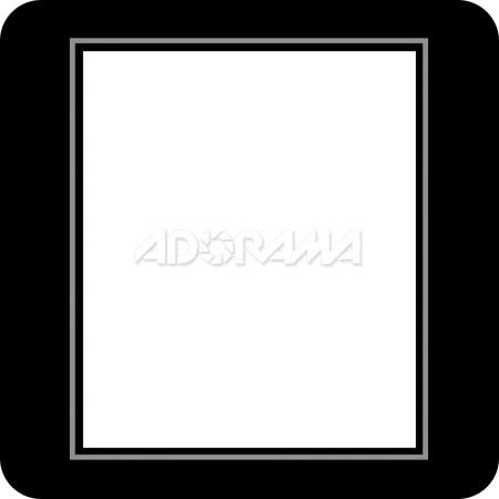 Renaissance Albums Slip-In Mat, Large, Black with Silver Stamping, 1-8x10 Rectangular Opening, 1 Mat