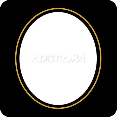 Renaissance Albums Slip-In Mat, Large, Black with Gold Stamping, 1-8x10 Oval Opening, 1 Mat