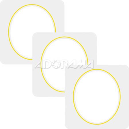 Renaissance Albums - Slip-In Mat, Large, Pearl with Gold Stamping, 1-8x10 Oval Opening, 1 Mat (3 Pack)