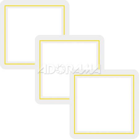 Renaissance Albums - Slip-In Mat, Large, Pearl with Gold Stamping, 1-10x10 Square Opening, 1 Mat (3 Pack)