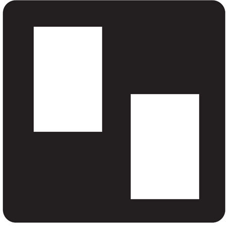 Renaissance Albums - Slip-In Mat, Large, Black with Black Stamping, 2-5x7 Rectangular Openings, 1 Mat (3 Pack)