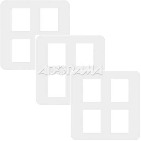 Renaissance Albums - Slip-In Mat, Large, Pearl with No Stamping, 4-4x5 Rectangular Openings, 1 Mat (3 Pack)