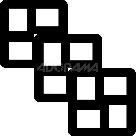 Renaissance Albums - Slip-In Mat, Large, Black with Black Stamping, 2-4x5 and 2-5x4 Rectangular Openings, 1 Mat (3 Pack)