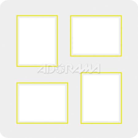 Renaissance Albums - Slip-In Mat, Large, Pearl with Gold Stamping, 2-4x5 and 2-5x4 Rectangular Opening, 1 Mat
