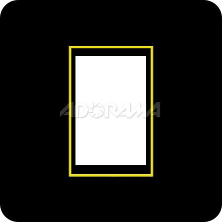 Renaissance Albums Slip-In Mat, Large, Black with Gold Stamping, 1-5x7 Rectangular Opening, 1 Mat