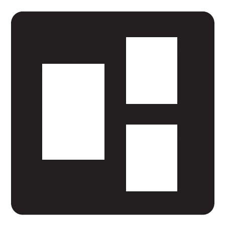 Renaissance Albums Slip-In Mat, Large, Black with Black Stamping, 1-5x7 and 2-4x5 Rectangular Openings, 1 Mat