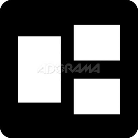 Renaissance Albums Slip-In Mat, Large, Black with Black Stamping, 1-5x7 and 2-5x4 Rectangular Openings, 1 Mat