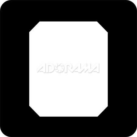 Renaissance Albums Slip-In Mat, Large, Black with Black Stamping, 1-8x10 Octogonal Opening, 1 Mat
