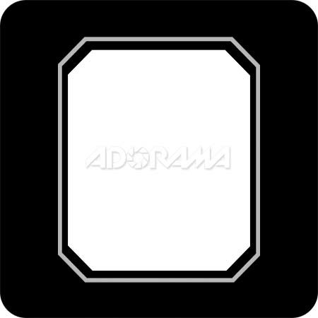 Renaissance Albums Slip-In Mat, Large, Black with Silver Stamping, 1-8x10 Octogonal Opening, 1 Mat