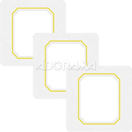 Renaissance Albums - Slip-In Mat, Large, Pearl with Gold Stamping, 1-8x10 Octogonal Opening, 1 Mat (3 Pack)