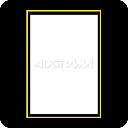 Renaissance Albums Slip-In Mat, Large, Black with Gold Stamping, 1-7x10 Rectangular Opening, 1 Mat