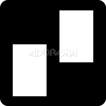 Renaissance Albums Slip-In Mat, Large, Black with Black Stamping, 2-5x7 Rectangular Openings, 1 Mat