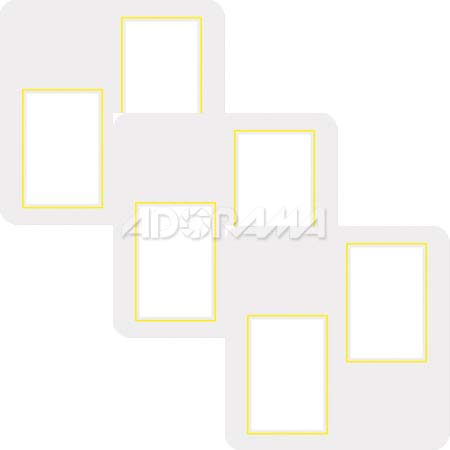 Renaissance Albums - Slip-In Mat, Large, Pearl with Gold Stamping, 2-5x7 Rectangular Openings, 1 Mat (3 Pack)