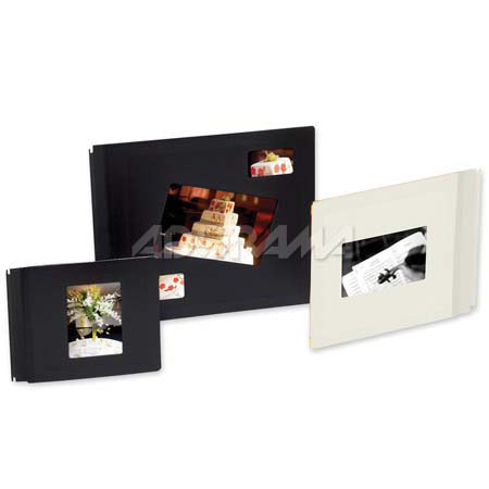Renaissance Albums - Milano Album Removable Pages, Large (up to 10x10), Pearl with Gold Gilding, 3 Pages