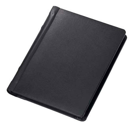 Renaissance Albums Ventura, Bound 2x3" Album with 5 Self Adhesive Pages, Black Ventura Polyurethane Covers.