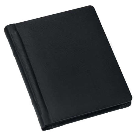 Renaissance Albums Ventura, Bound 5x7" Album with 10 Self Adhesive Pages, Black Ventura Polyurethane Covers.