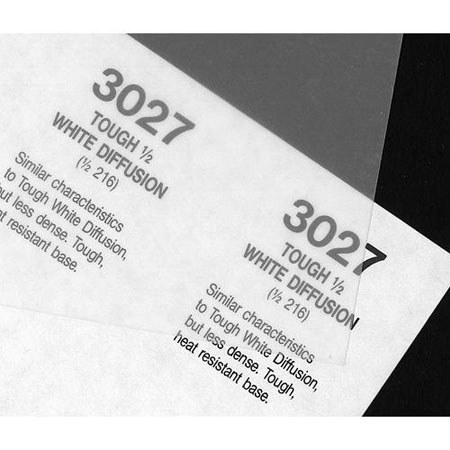 Rosco Cinegel 1/2 Tough White Diffusion, 20x24" Sheet of Light Diffusing Material