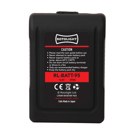 Rotolight RL-BATT-95 95Wh 14.4V 6.6Ah IP64 Lithium-Ion V-Mount Battery