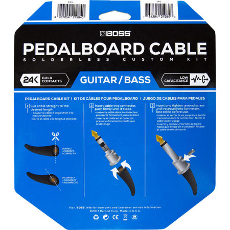 Roland BCK-12 12' Solderless Pedalboard Cable Kit with 12 Connectors