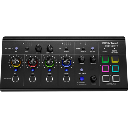 Roland BRIDGE CAST X Dual Bus Gaming Audio Mixer with AV Streaming Interface