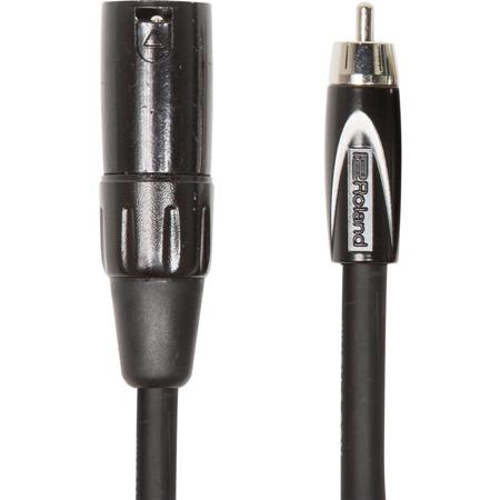 Roland Black Series 10' Interconnect Cable, XLR Male to RCA Connector