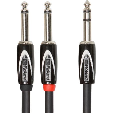 Roland Black Series 10' Insert/Splitter Cable, 1/4" TRS Male - 2x 1/4" Connector