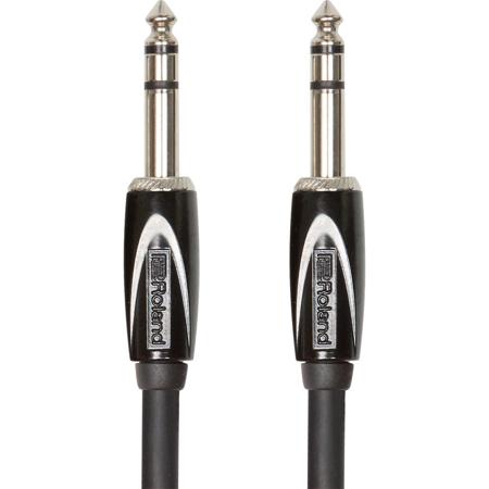 Roland Black Series 10' Stereo Interconnect Cable, 1/4" TRS-1/4" TRS Connector
