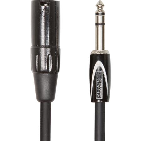 Roland Black Series 10' Balanced Interconnect Cable, 1/4" TRS Male to XLR Male Connector