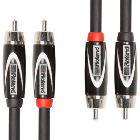 Roland Black Series 3' Dual Interconnect Cable, RCA to RCA Connector