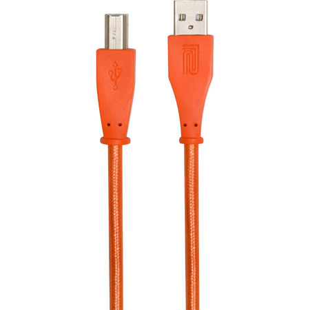 Roland 3' USB-A to USB-B Interconnect Cable, Orange Woven
