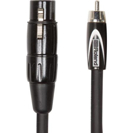 Roland Black Series 5' Interconnect Cable, XLR Female to RCA Connector