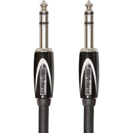 Roland Black Series 5' Stereo Interconnect Cable, 1/4" TRS to 1/4" TRS Connector
