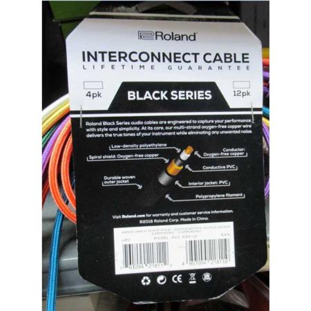 Roland Interconnect Cable 3.5mm to 3.5mm Mono Male, 6" to 24", 12 pack