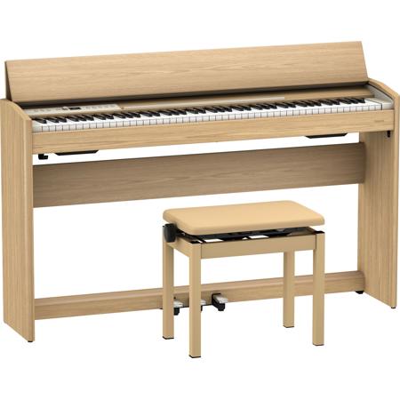 Roland F701 88 Keys SuperNATURAL Streamlined Digital Piano, Light Oak
