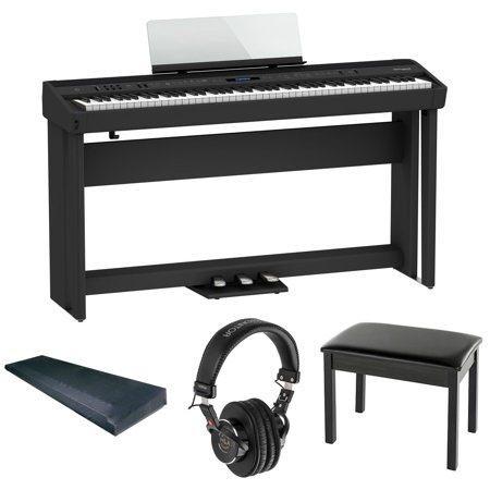 Roland FP-90X 88-Key Portable Digital Piano, Black with Stand, Pedal, Bench