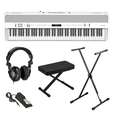 Roland FP-90X 88-Key Portable Digital Piano, White with Accessories Kit