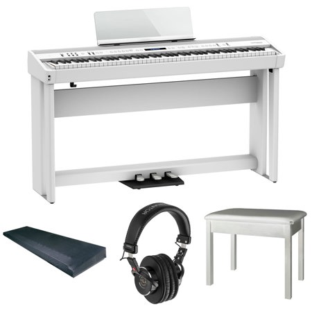 Roland FP 90X 88 Key Portable Digital Piano White with Stand Pedal Bench FP 90X WH B