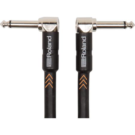 Roland Black Series 1' Instrument Cable, Angled 1/4" Jack