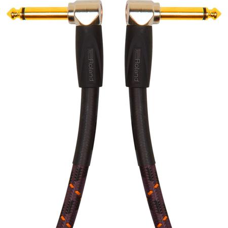 Roland Gold Series 1' Instrument Cable, Angled 1/4" Jack