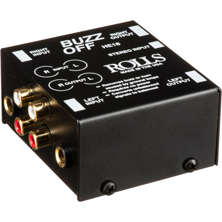 Rolls HE18 Buzz Off 2 Channel Hum and Buzz Remover with Passive Unit, Bi-directional Line Convertor