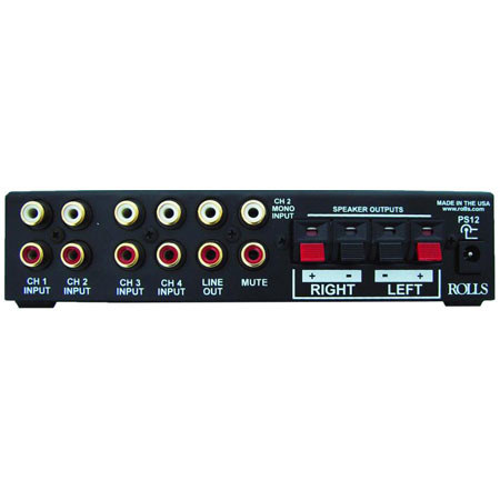 Rolls MA254 Compact Stereo 5W Class D Mixer Amplifier