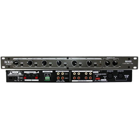 Rolls MA66 Two Zone Mixer/Amplifier, 20W Per Zone